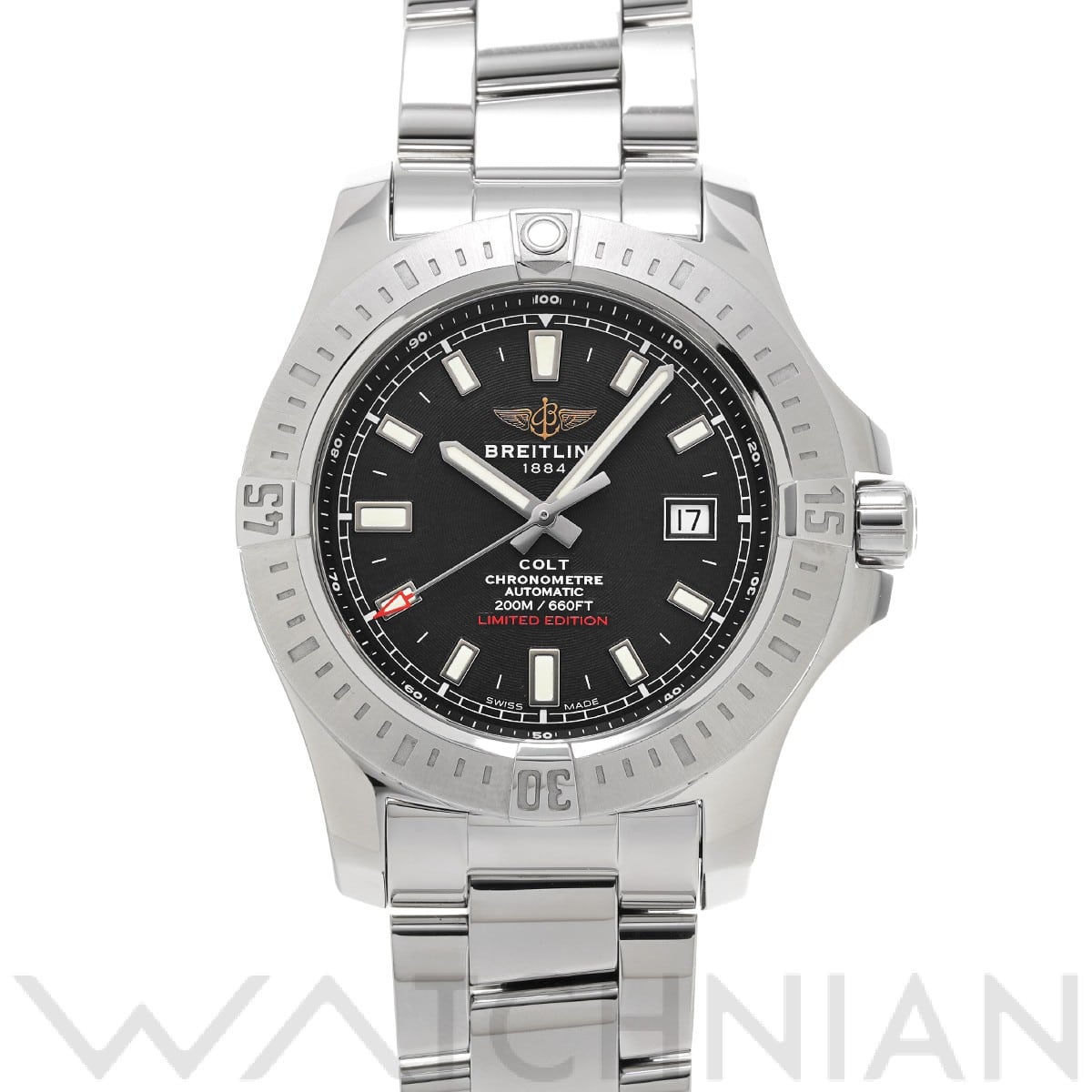 ブライトリング / BREITLING コルト オートマチック A173882Y/BE66 ブラック メンズ 時計 【中古】【wristwatch】