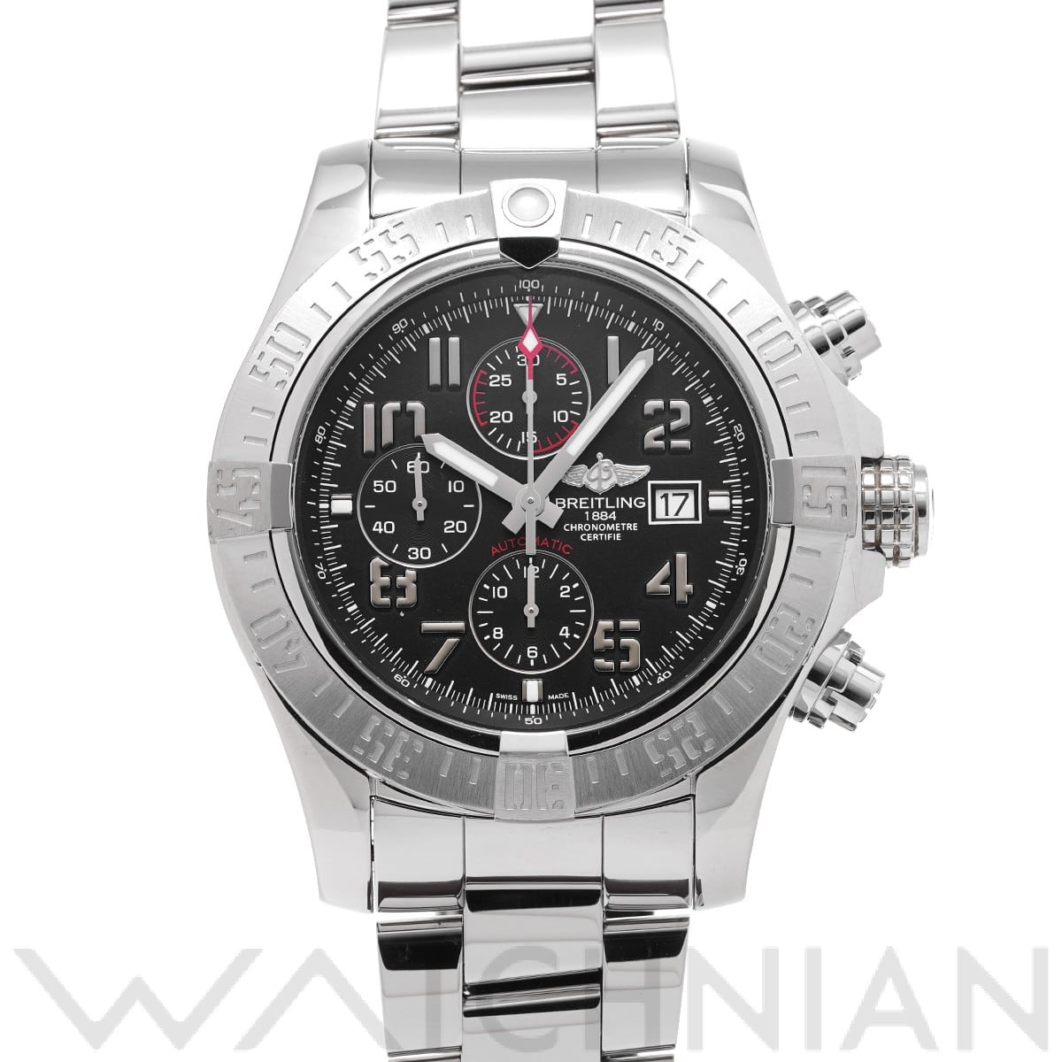 ブライトリング / BREITLING スーパーアベンジャーII A1337111/BC28 ブラック メンズ 時計 【中古】【wristwatch】