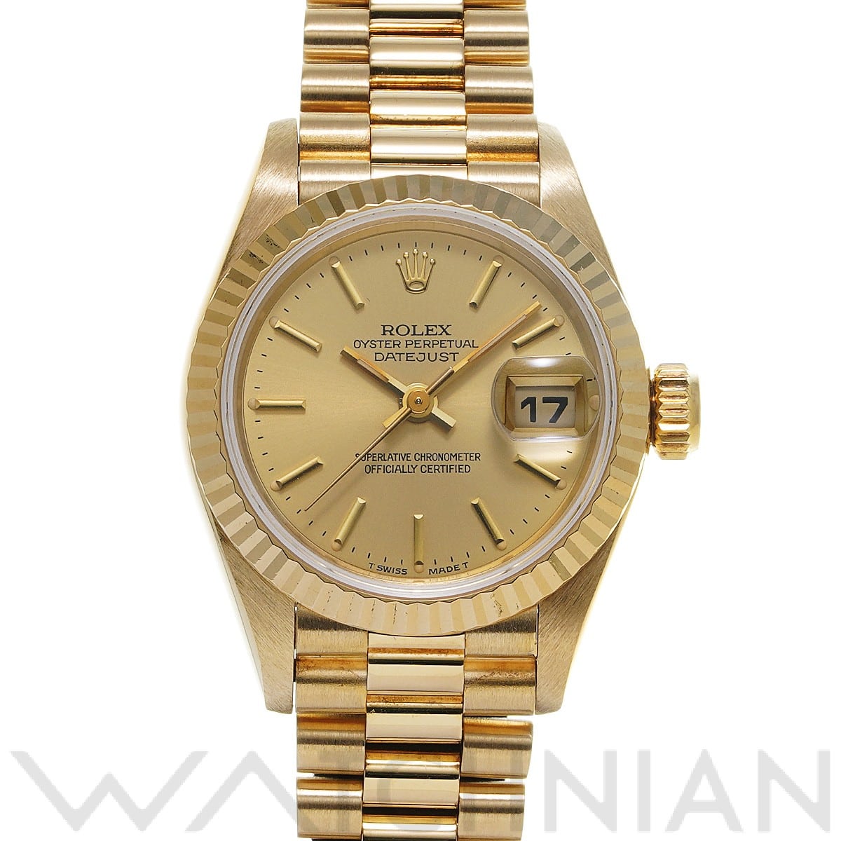 ロレックス デイトジャスト 69178 シャンパン レディース 時計 【中古】【wristwatch】