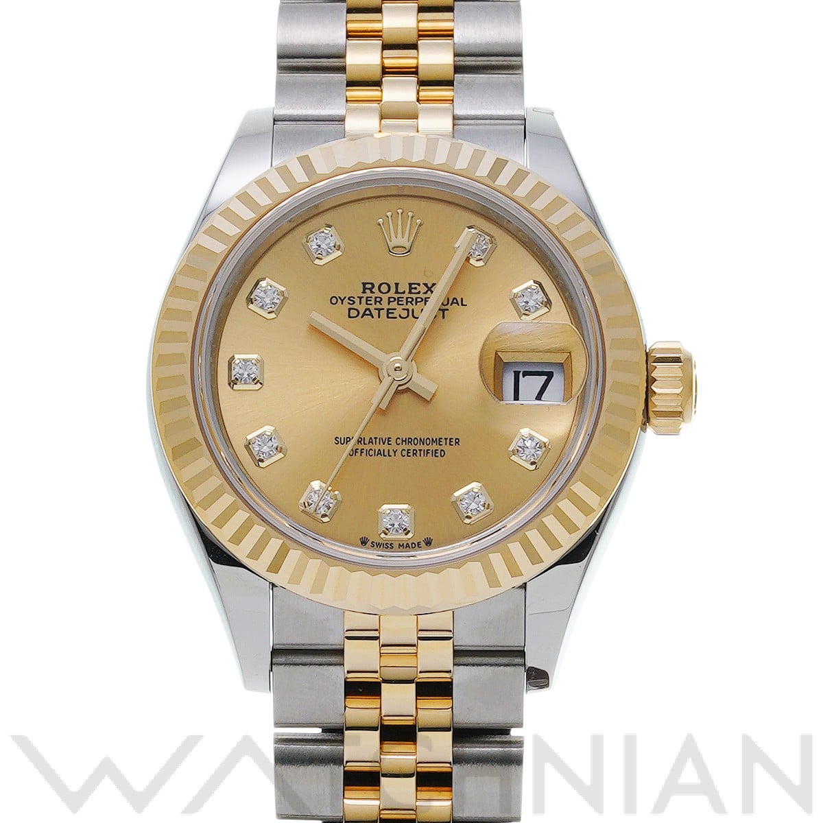 ロレックス レディ デイトジャスト 28 279173G シャンパン/ダイヤモンド レディース 時計 【新品】【wristwatch】