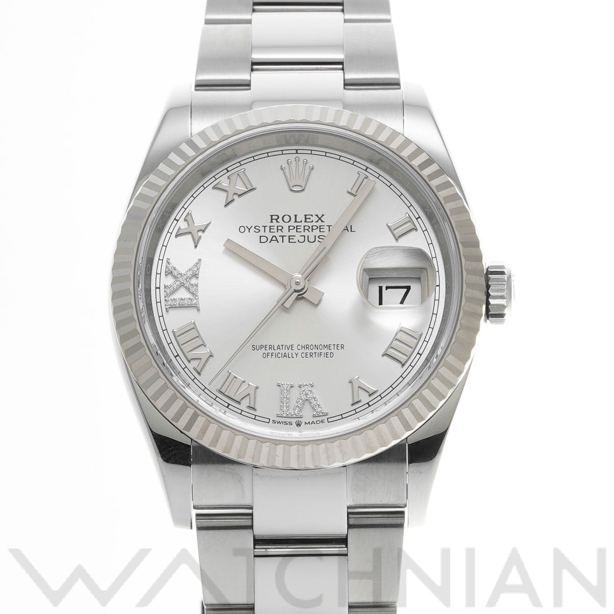 ロレックス デイトジャスト 36 126234 シルバー/ダイヤモンド メンズ 時計 【中古】【wristwatch】