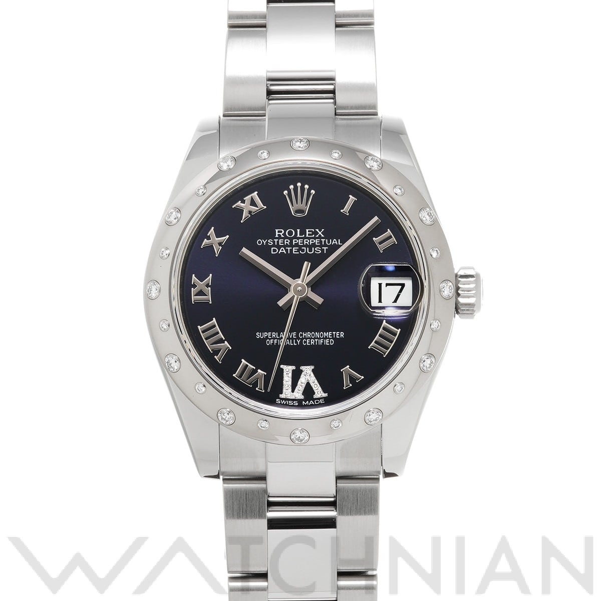 ロレックス デイトジャスト 31 178344 パープル/ダイヤモンド ユニセックス 時計 【中古】【wristwatch】