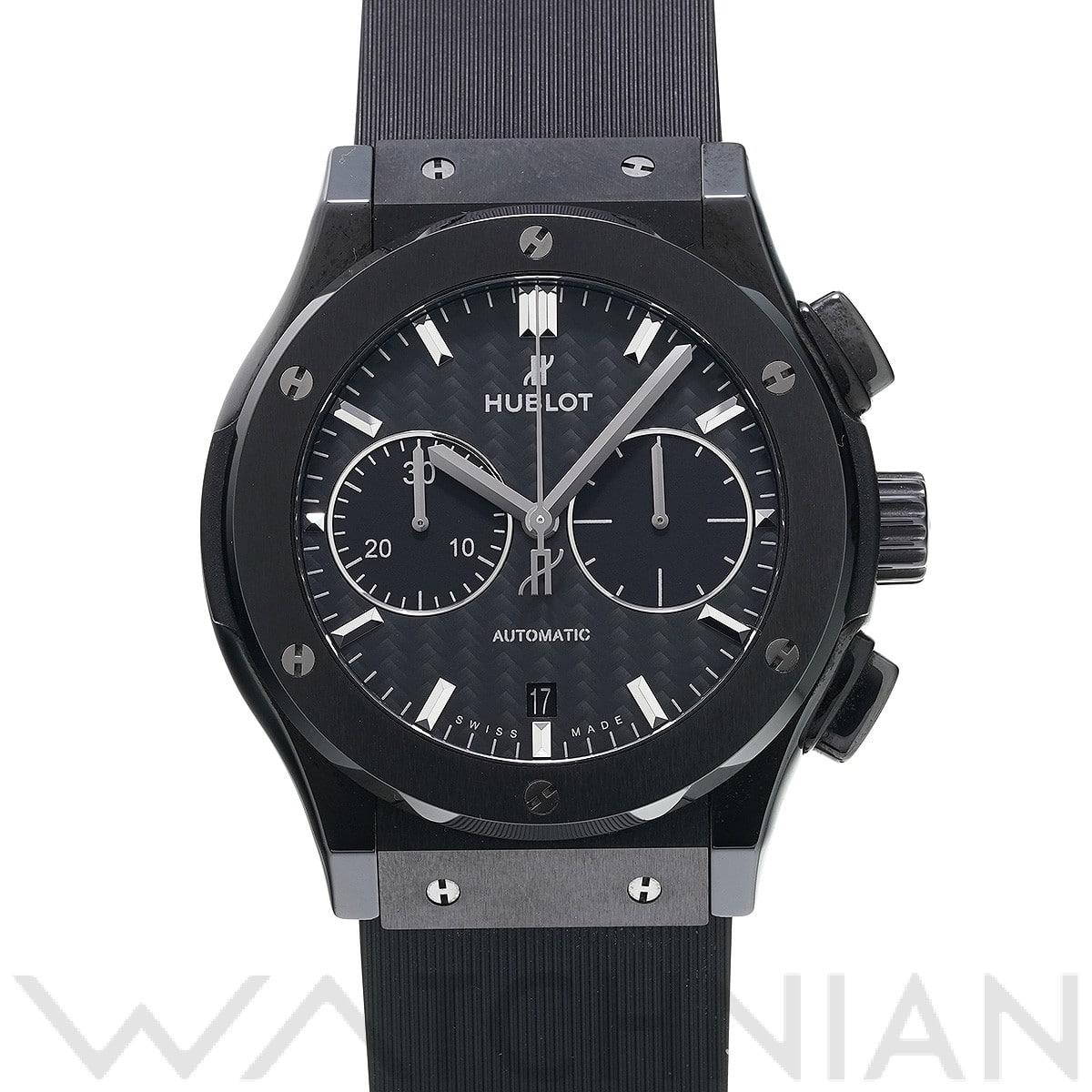 クラシックフュージョン クロノグラフ ブラックマジック 521.CM.1771.RX ブラックカーボン ウブロ HUBLOT メンズ 【中古】