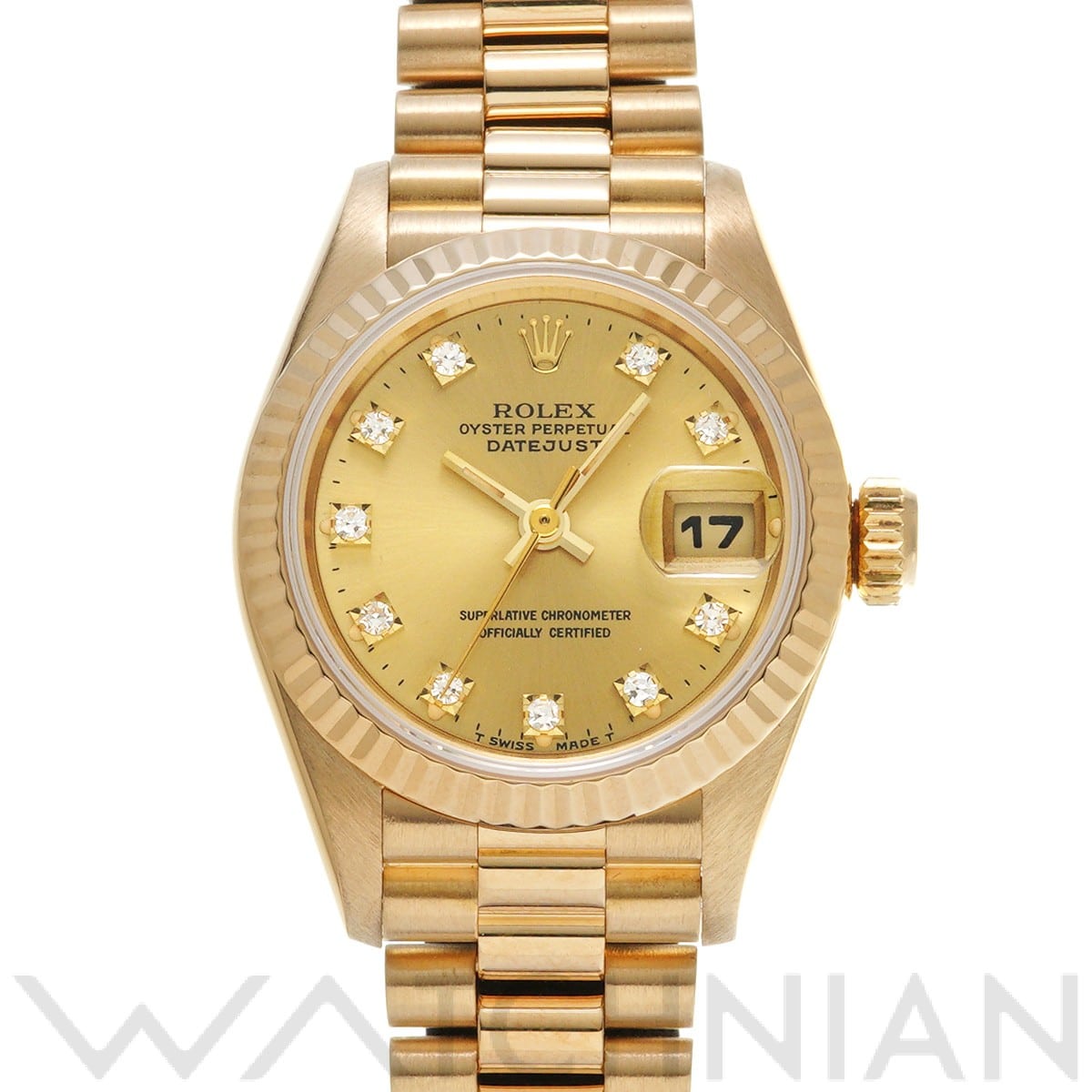 デイトジャスト 69178G S番(1994年頃製造) シャンパン/ダイヤモンド ロレックス ROLEX レディース 【中古】