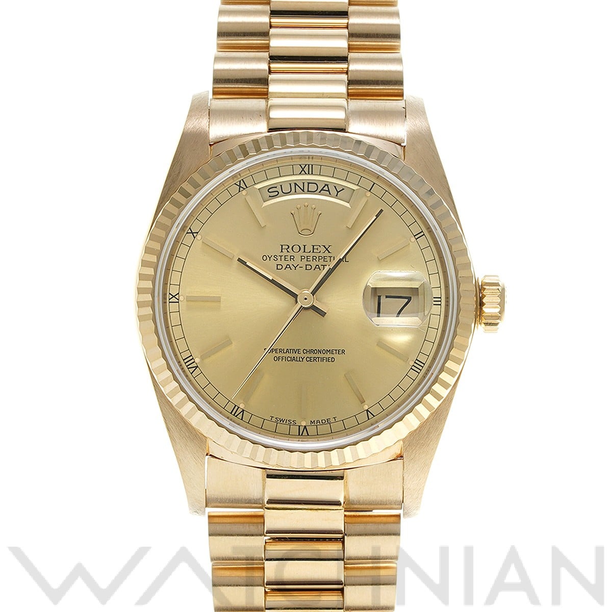 ロレックス デイデイト 18038 シャンパン メンズ 時計 【中古】【wristwatch】