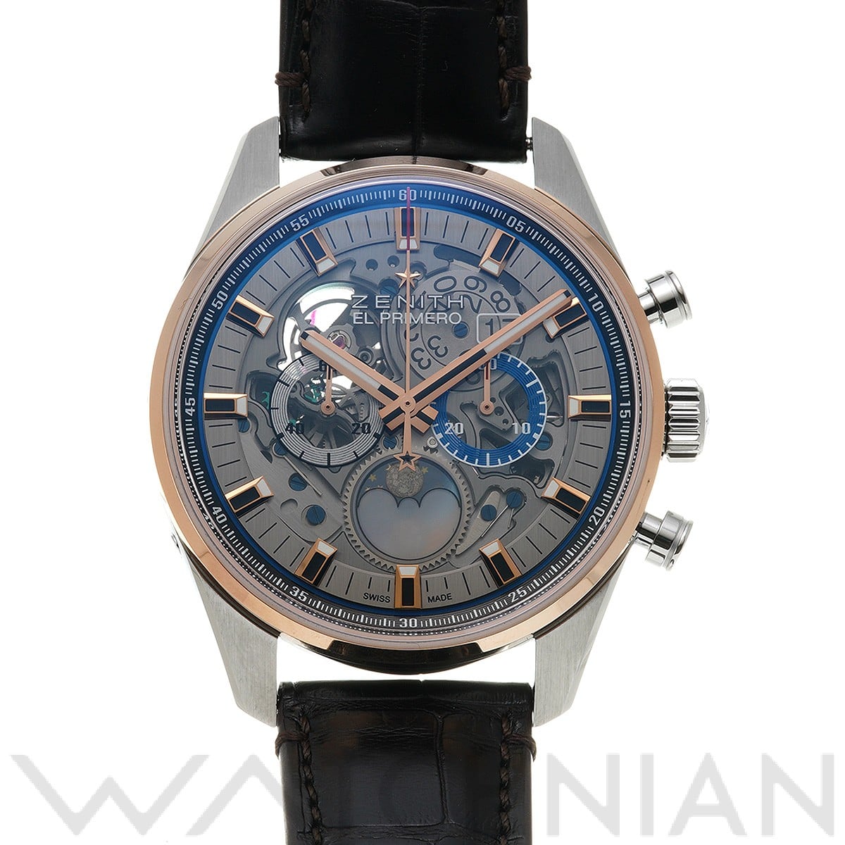 クロノマスター エル・プリメロ フルオープン グランドデイト 51.2530.4047/78.C810 スケルトン ゼニス ZENITH メンズ 【中古】