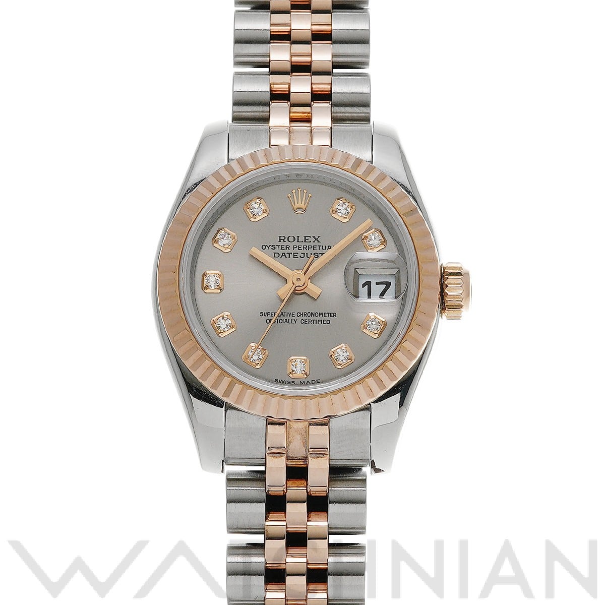 ロレックス レディ デイトジャスト 26 179171G グレー/ダイヤモンド レディース 時計 【中古】【wristwatch】