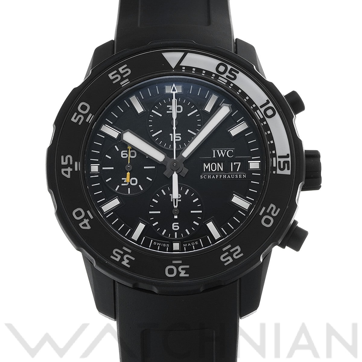 IWC アクアタイマー クロノグラフ ガラパゴスアイランド IW376705 ブラック メンズ 時計 【中古】【wristwatch】