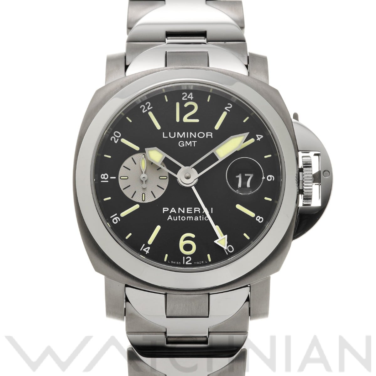 パネライ / PANERAI ルミノール GMT PAM00161 ブラック/シルバー メンズ 時計 【中古】【wristwatch】