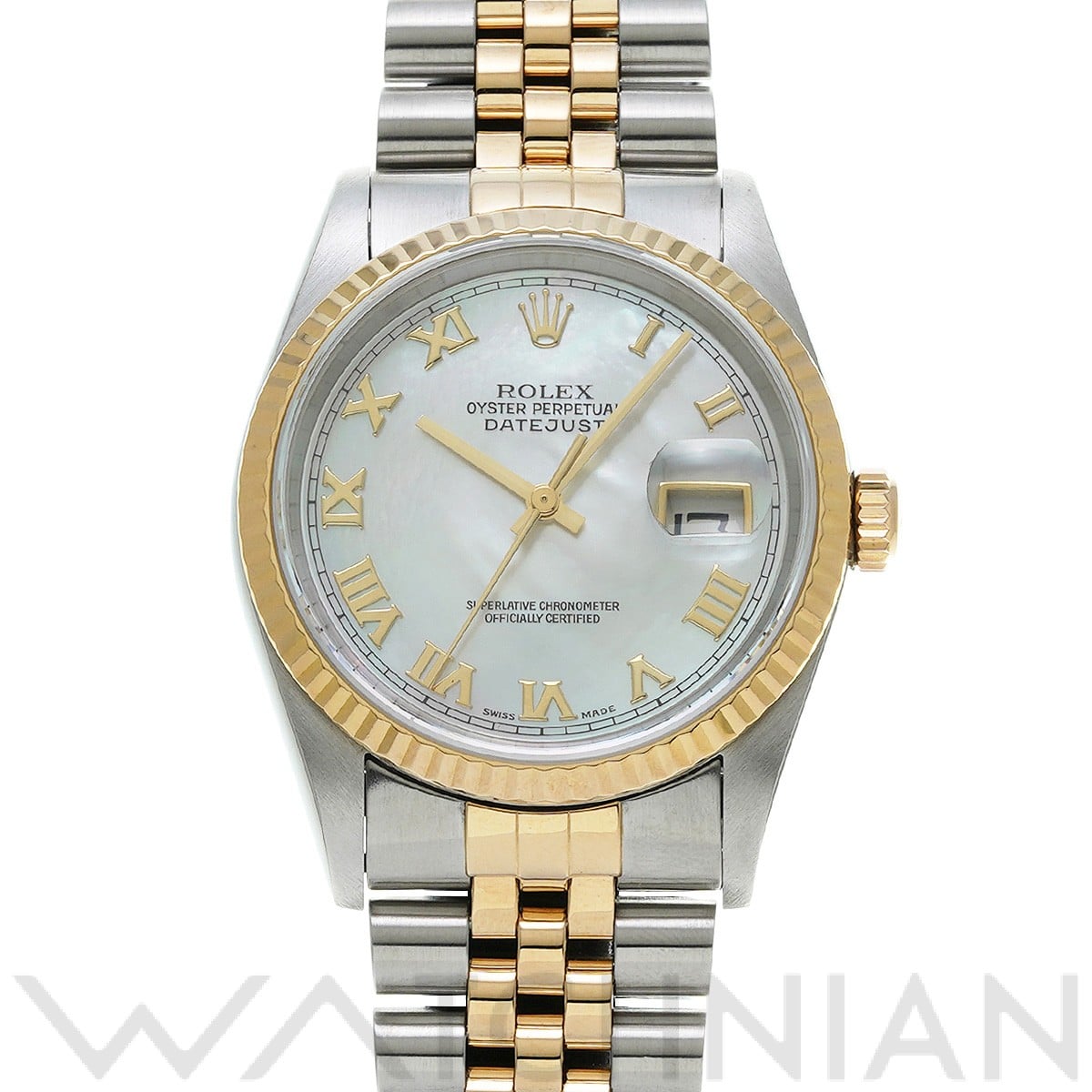 ロレックス デイトジャスト 16233NR ホワイトシェル メンズ 時計 【中古】【wristwatch】