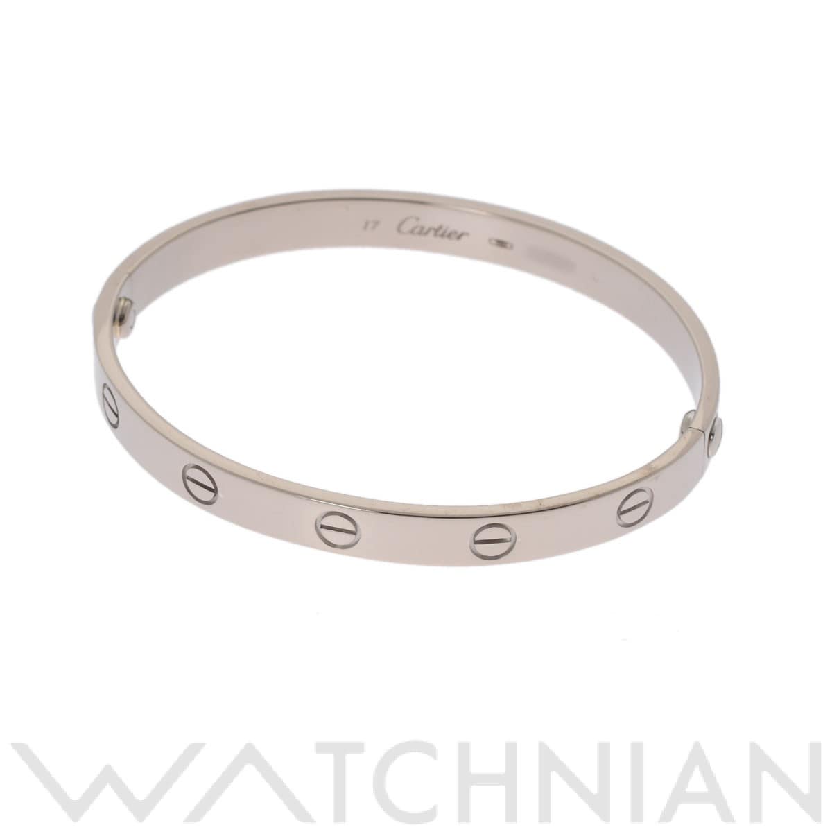 カルティエ ラブブレスレット シルバー K18ホワイトゴールド WG レディース ジュエリー 【中古】【jewelry】