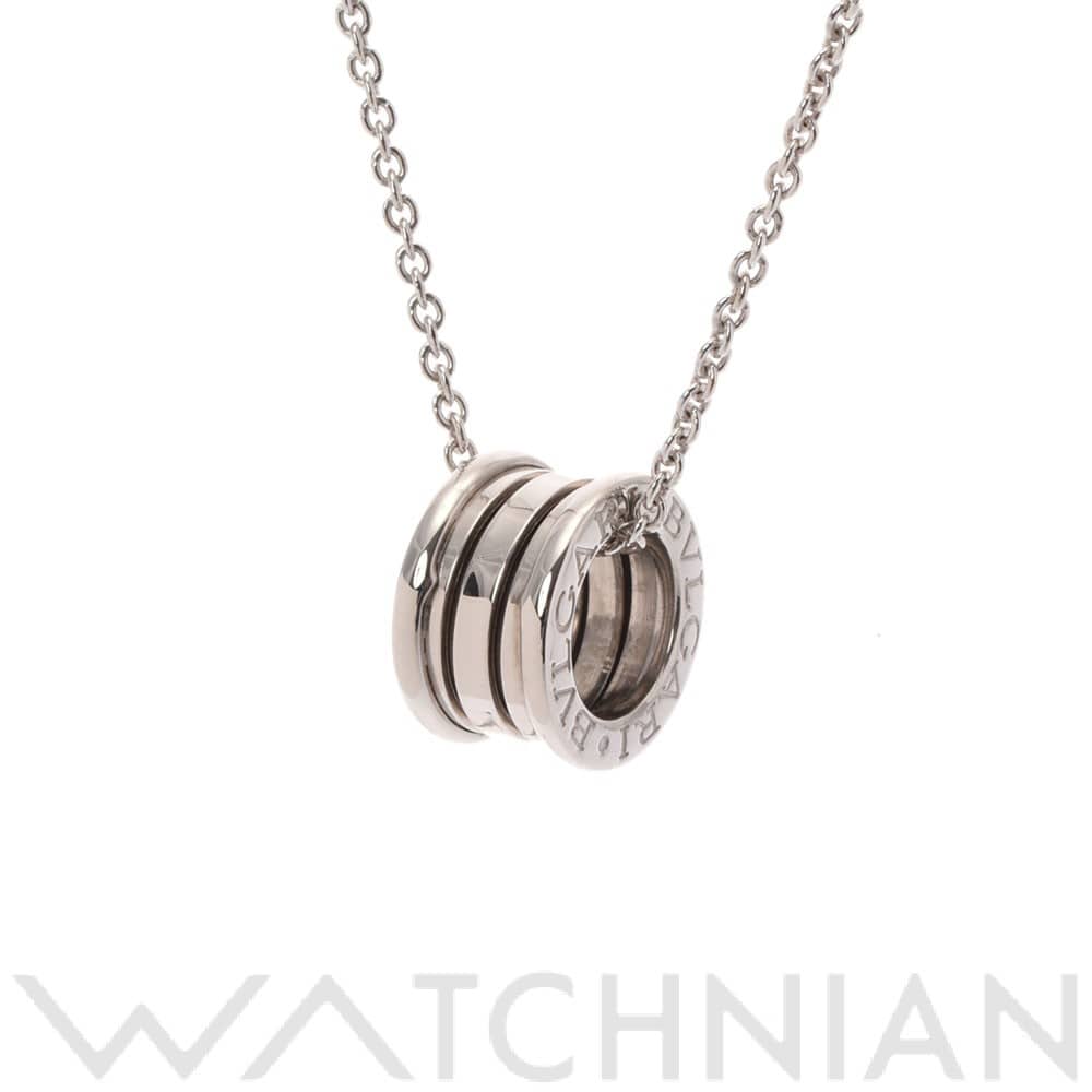 ブルガリ B-ZERO1 ネックレス シルバー K18ホワイトゴールド WG ユニセックス ジュエリー 【中古】【jewelry】
