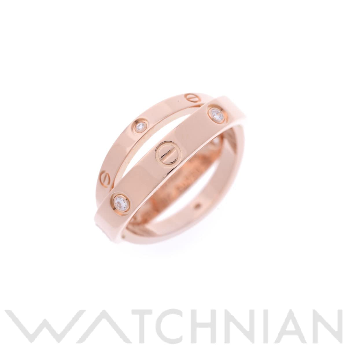 カルティエ ビーラブリング 6Pダイヤ #48 ゴールド K18ピンクゴールド PG レディース ジュエリー 【中古】【jewelry】