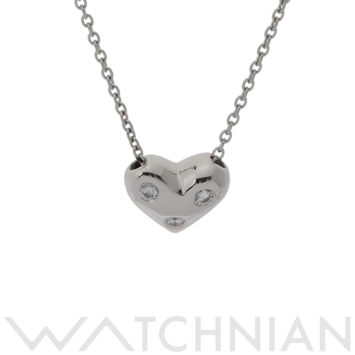 ティファニー ドッツハートネックレス 3PD シルバー Pt950プラチナ レディース ジュエリー 【中古】【jewelry】