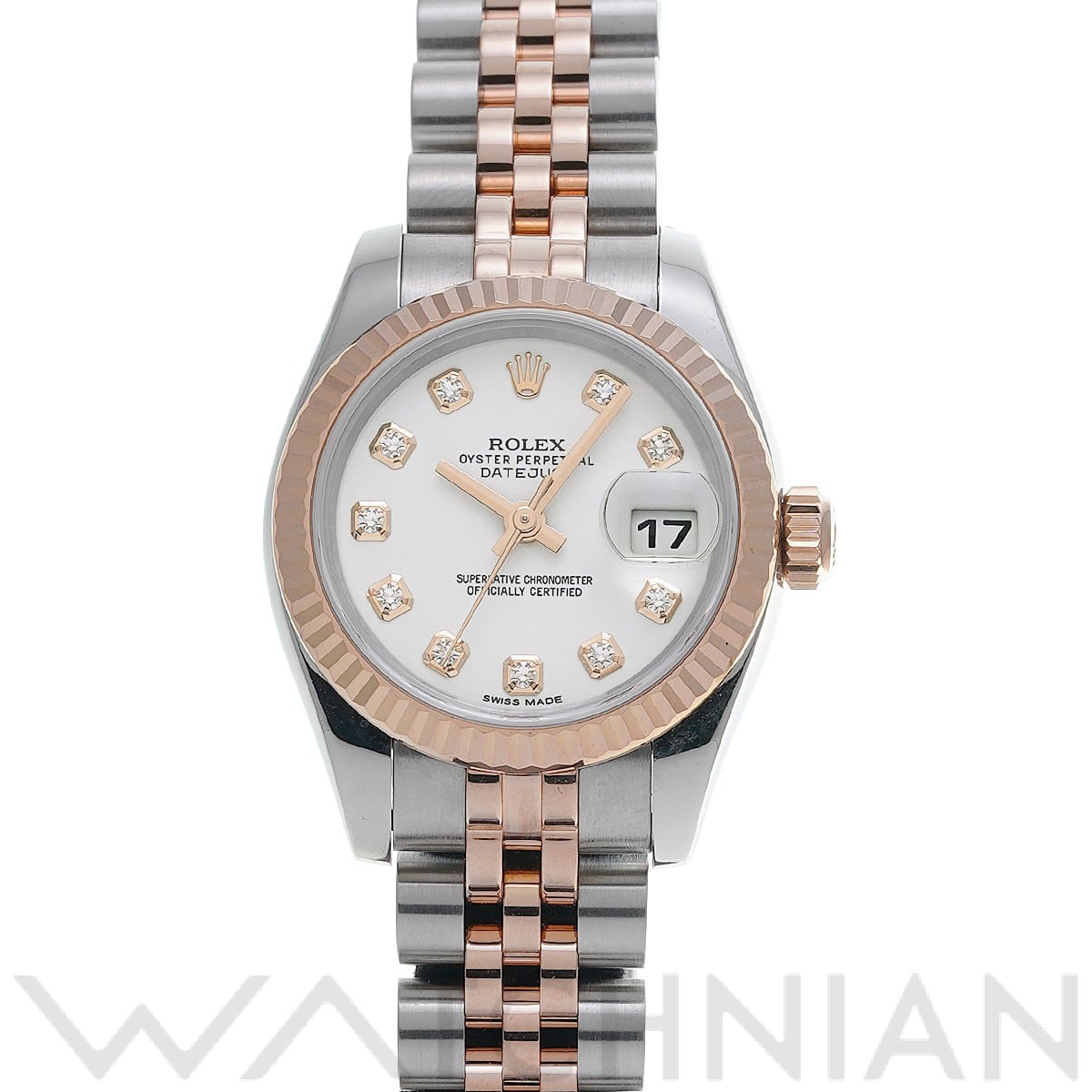 ロレックス レディ デイトジャスト 26 179171G ホワイト/ダイヤモンド レディース 時計 【中古】【wristwatch】