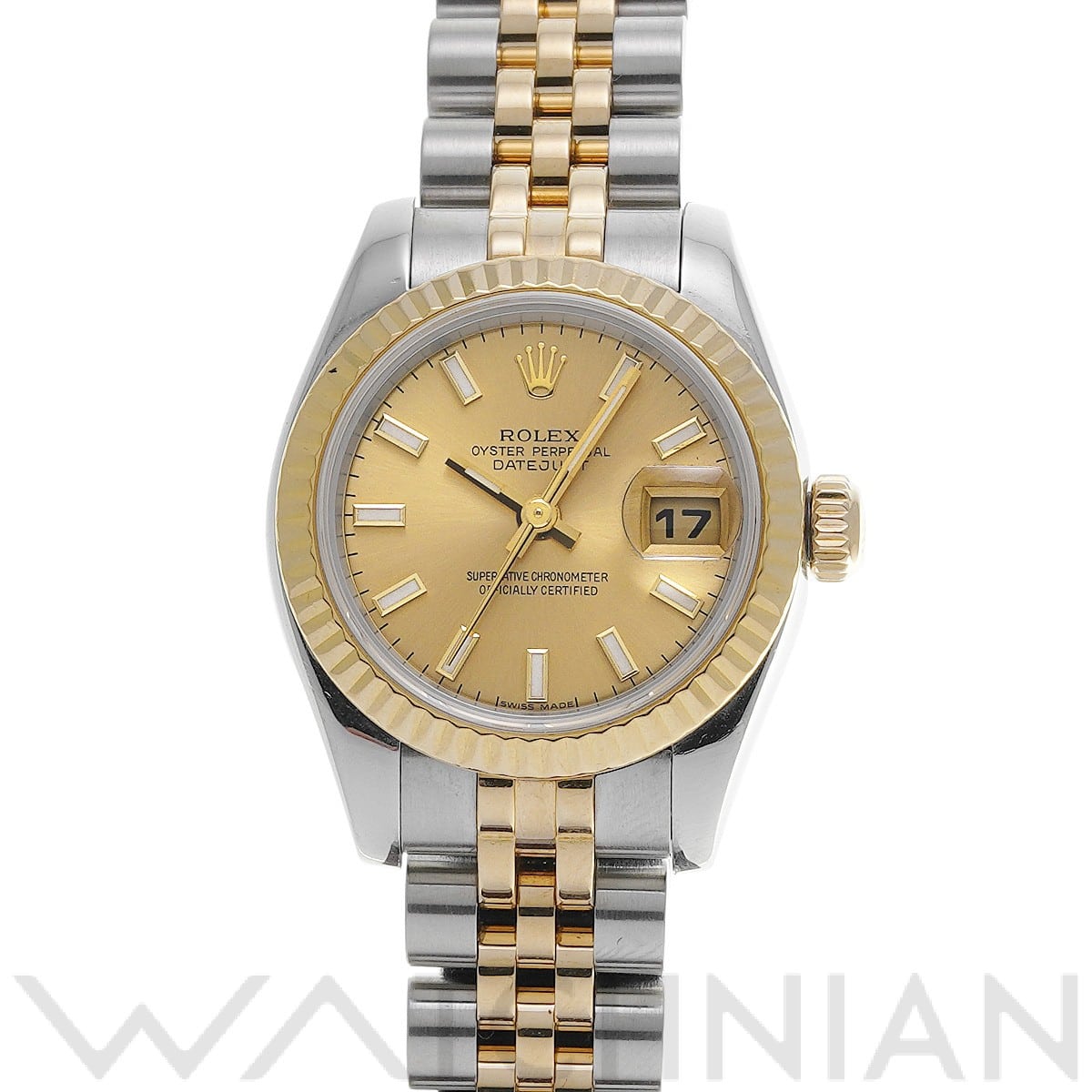 ロレックス レディ デイトジャスト 26 179173 シャンパン レディース 時計 【中古】【wristwatch】