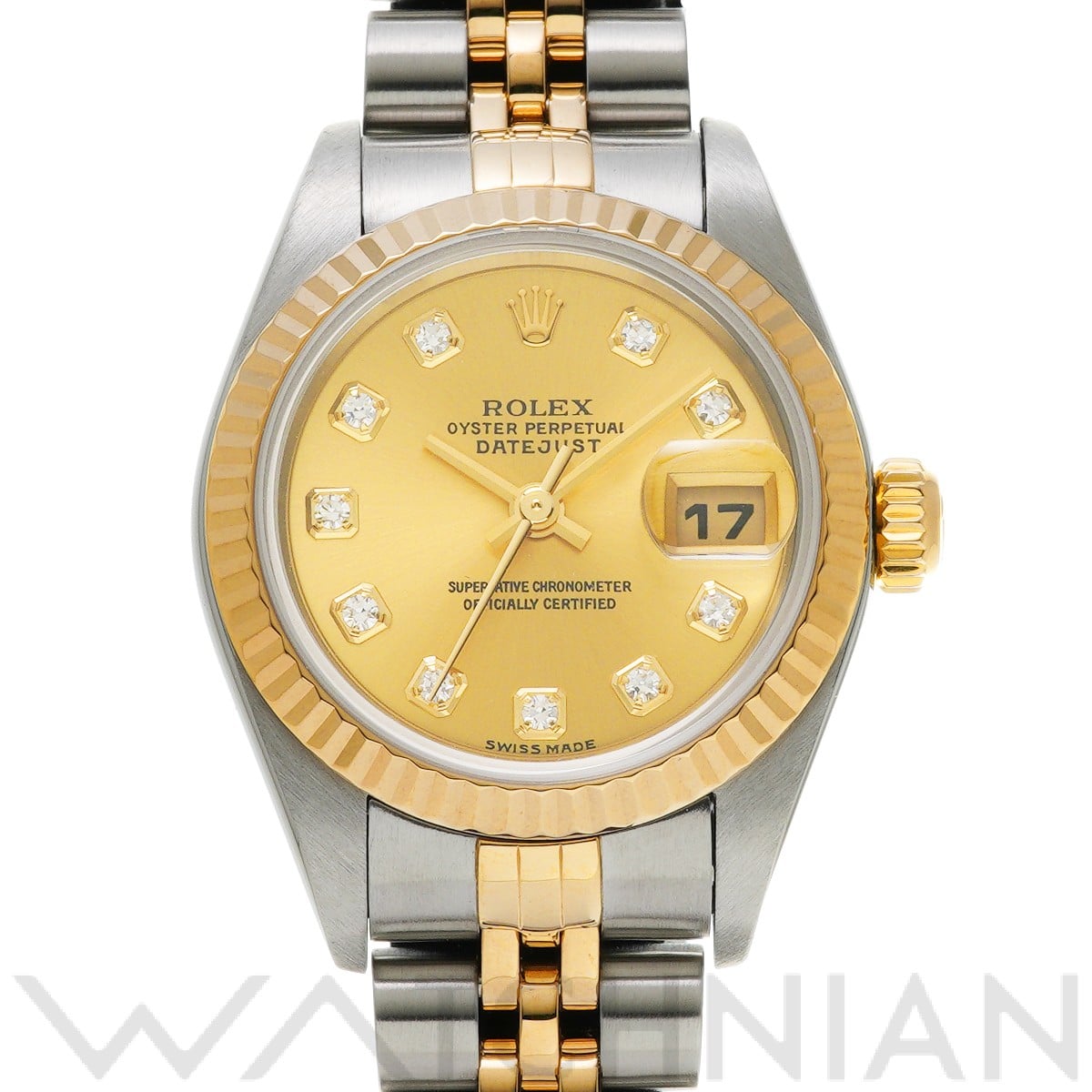 ロレックス デイトジャスト 79173G シャンパン/ダイヤモンド レディース 時計 【中古】【wristwatch】