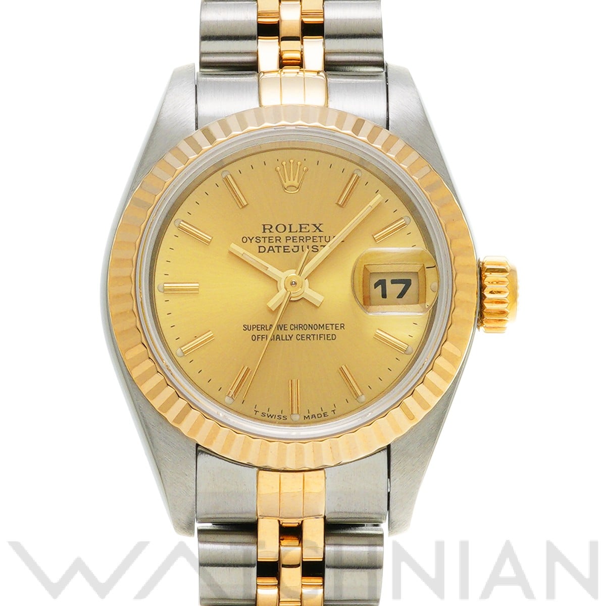 ロレックス デイトジャスト 69173 シャンパン レディース 時計 【中古】【wristwatch】