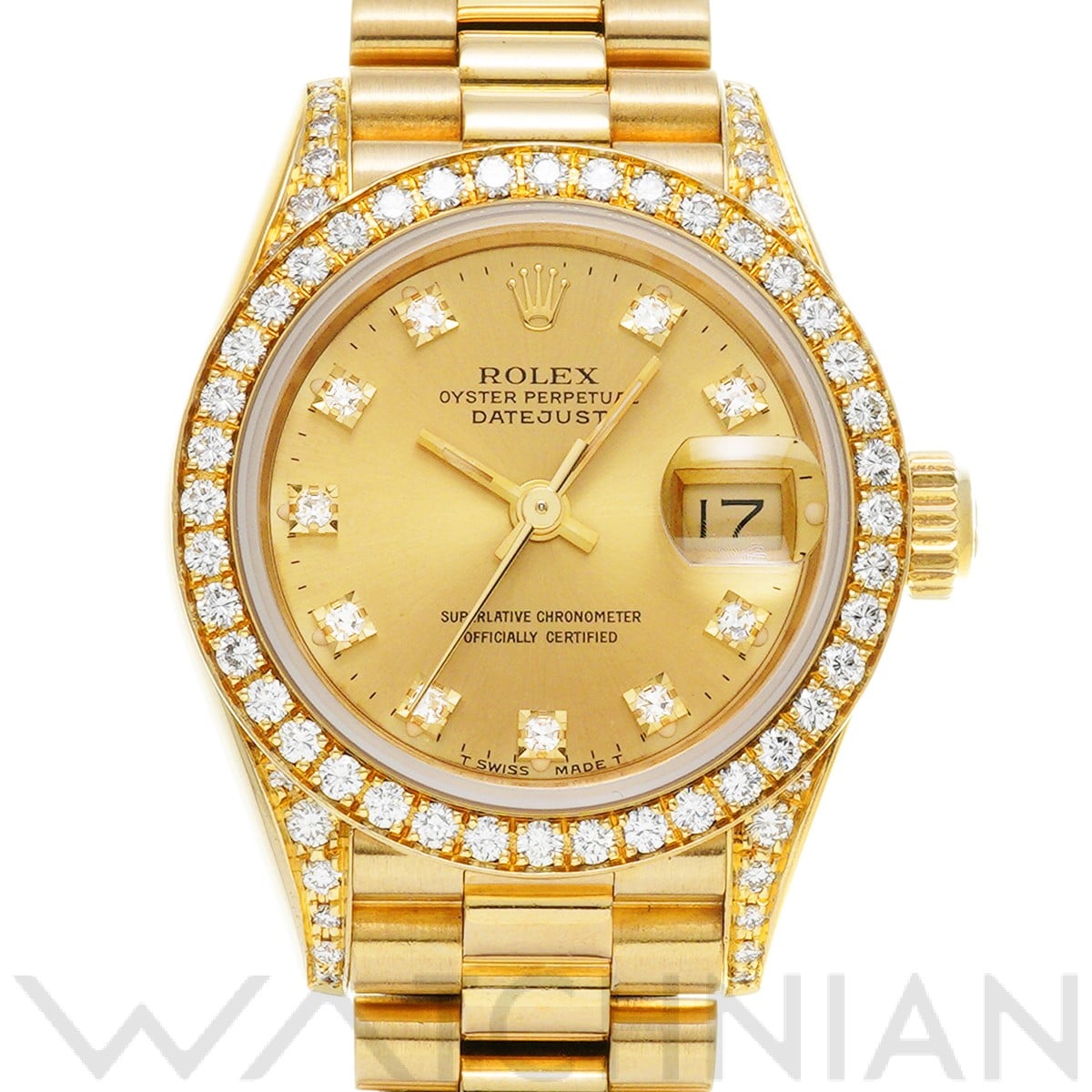 デイトジャスト 69158G E番(1991年頃製造) シャンパン/ダイヤモンド ロレックス ROLEX レディース 【中古】