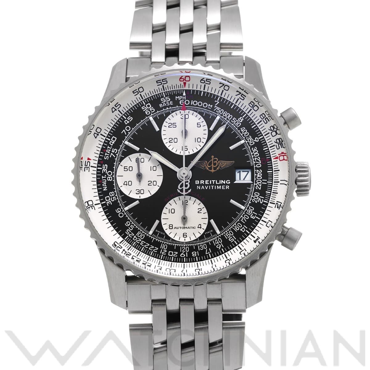 ブライトリング / BREITLING ナビタイマー ファイターズ A13330 ブラック/シルバー メンズ 時計 【中古】【wristwatch】