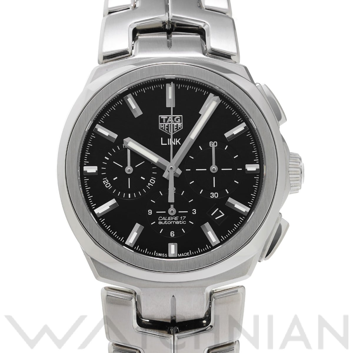 タグ ホイヤー / TAG HEUER リンク キャリバー17 クロノグラフ CBC2110.BA0603 ブラック メンズ 時計 【中古】【wristwatch】
