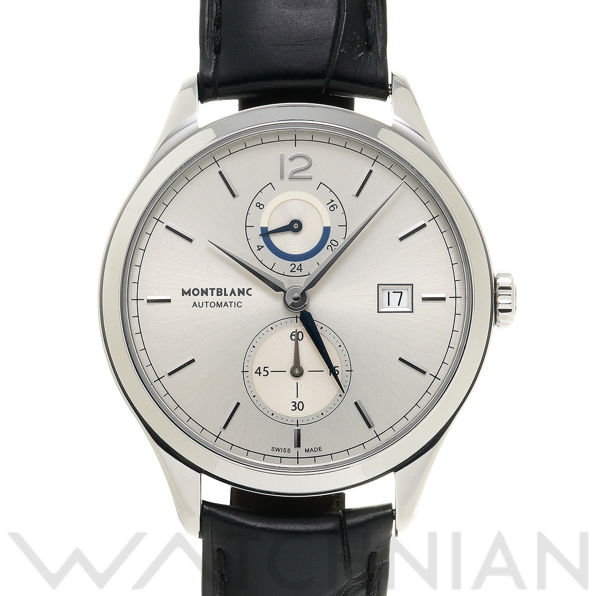 モンブラン ヘリテイジ クロノメトリー デュアルタイム 112540 シルバー メンズ 時計 【中古】【wristwatch】