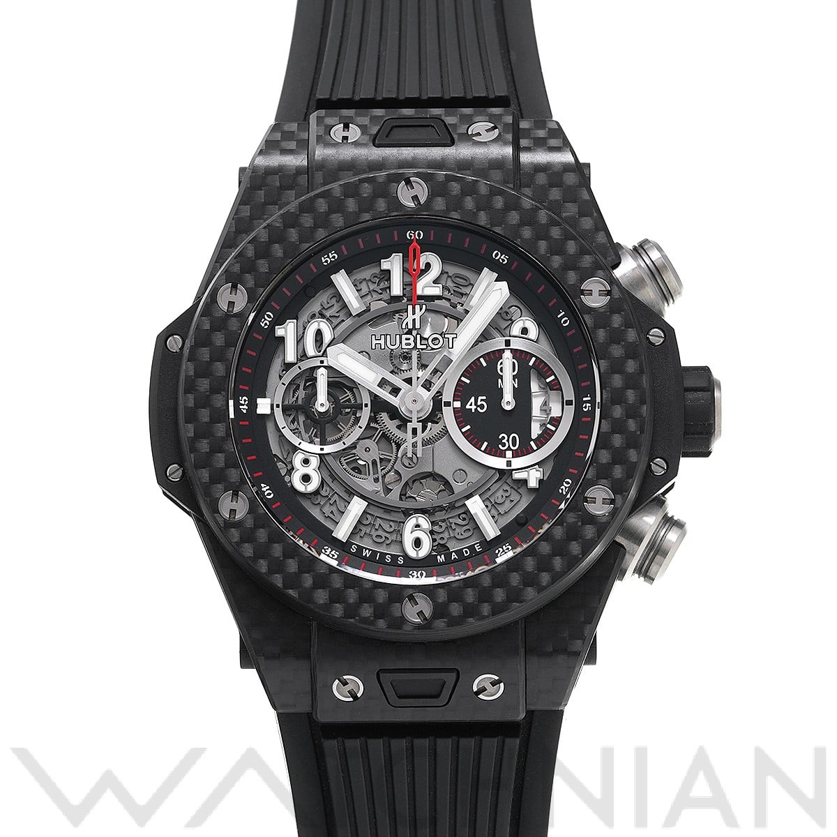 ウブロ / HUBLOT ビッグバン ウニコ カーボン 411.QX.1170.RX マットブラックスケルトン メンズ 時計 【中古】【wristwatch】