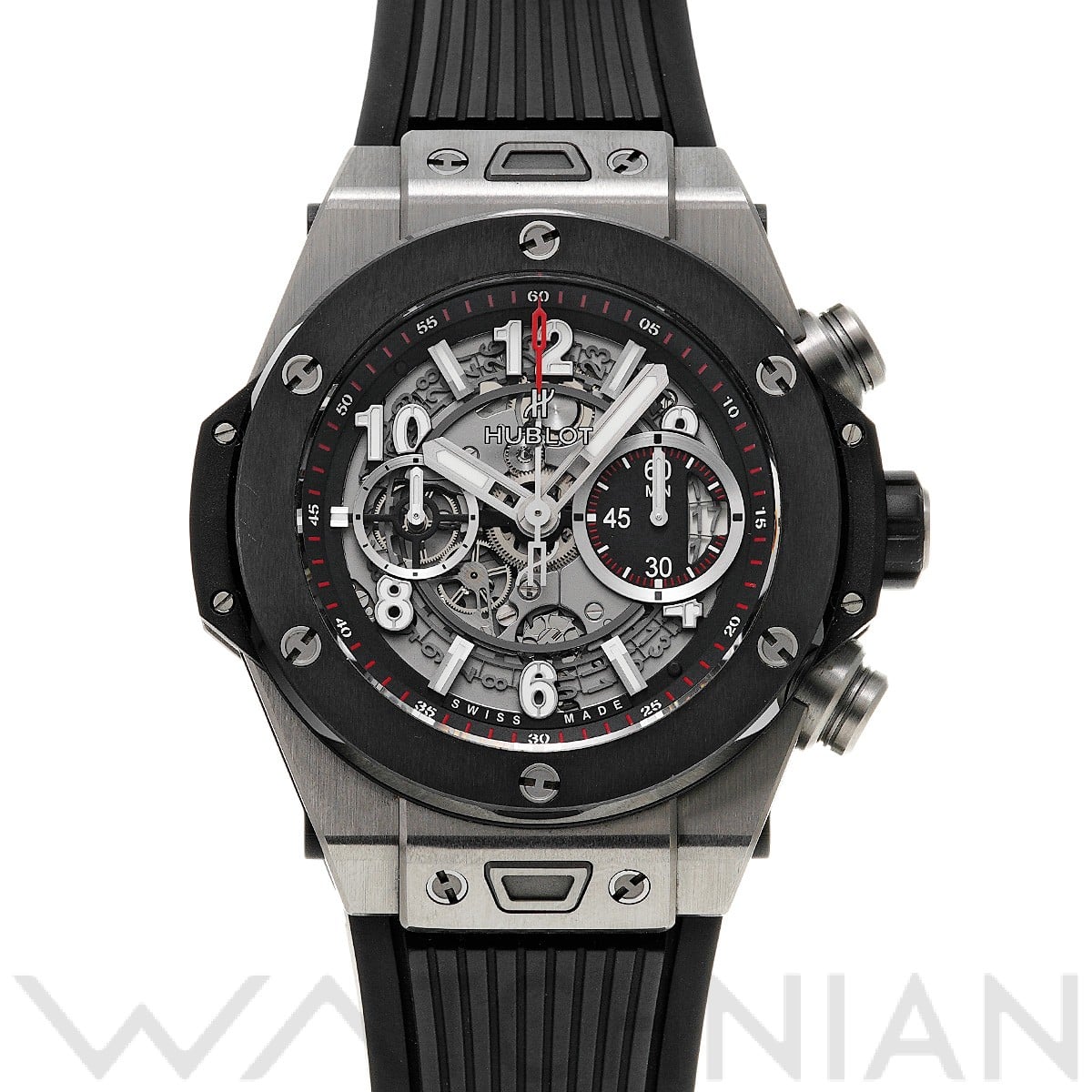 ウブロ / HUBLOT ビッグバン ウニコ チタニウム セラミック 411.NM.1170.RX マットブラックスケルトン メンズ 時計 【中古】【wristwatch】