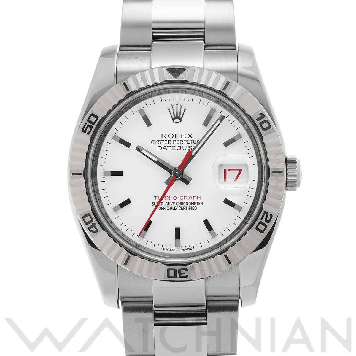 ロレックス デイトジャスト ターノグラフ 116264 ホワイト メンズ 時計 【中古】【wristwatch】