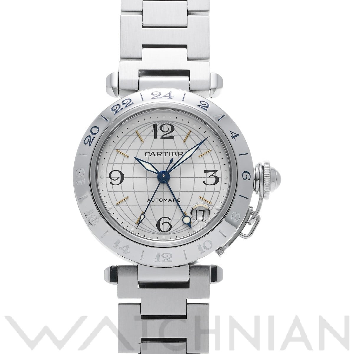 カルティエ / CARTIER パシャC メリディアン GMT W31029M7 シルバー ユニセックス 時計 【中古】【wristwatch】
