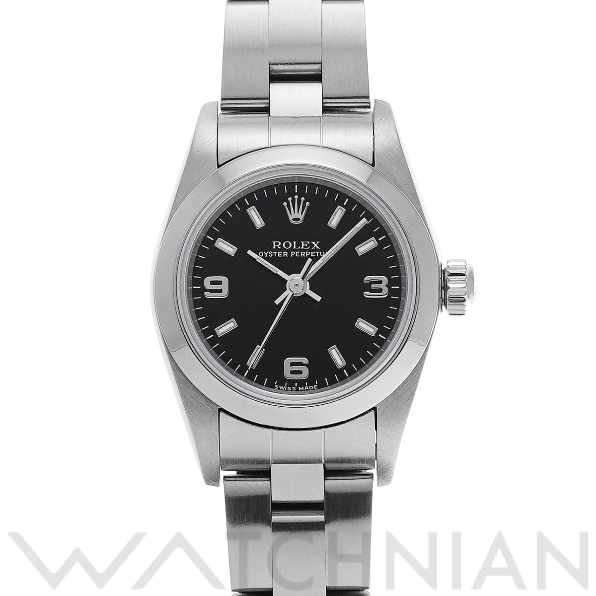 オイスターパーペチュアル 76080 Y番(2002年頃製造) ブラック ロレックス ROLEX レディース 【中古】