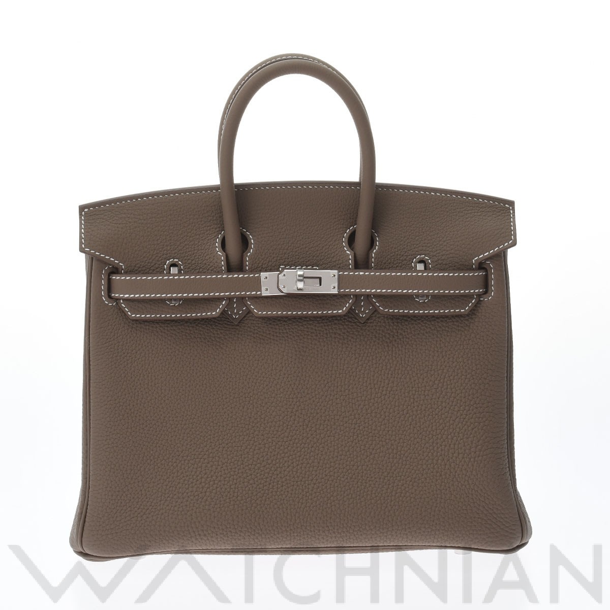 バーキン 25 エトゥープ/パラジウム金具 トゴ HERMES エルメス レディース 【新品】