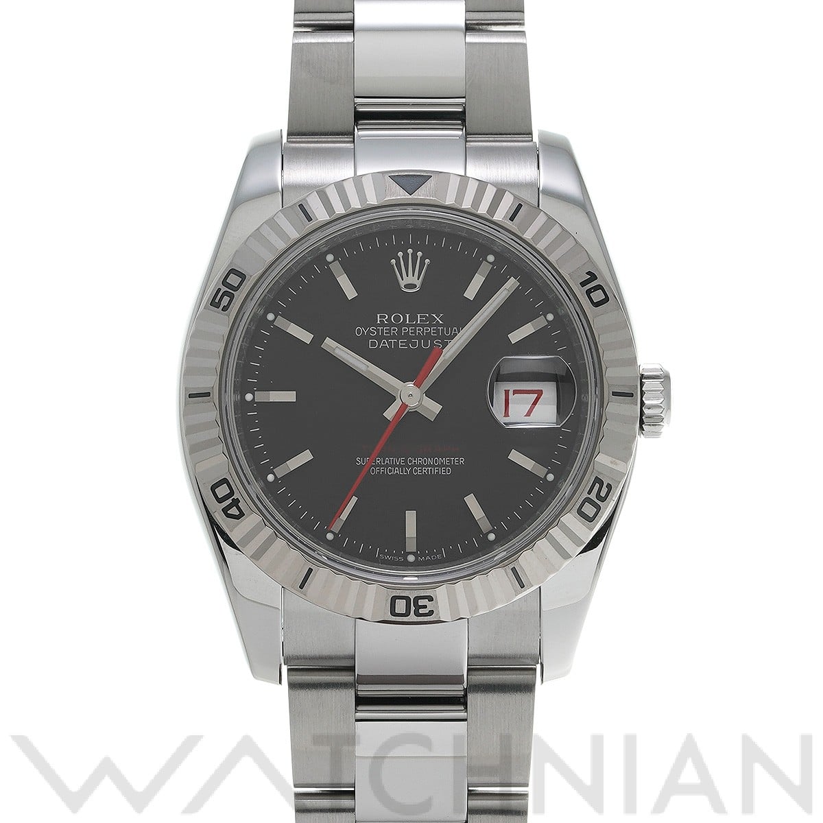 ロレックス デイトジャスト ターノグラフ 116264 ブラック メンズ 時計 【中古】【wristwatch】