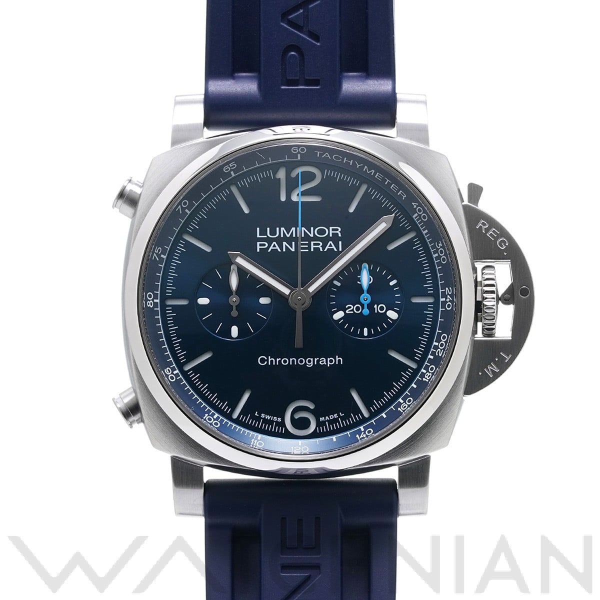 ルミノール クロノ PAM01110 X番(2021年製造) ブルー パネライ PANERAI メンズ 【中古】