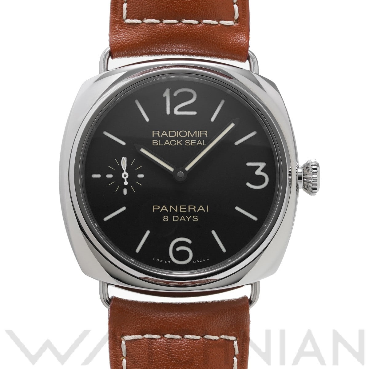 ラジオミール ブラックシール 8デイズ アッチャイオ PAM00609 R番(2015年製造) ブラック パネライ PANERAI メンズ 【中古】