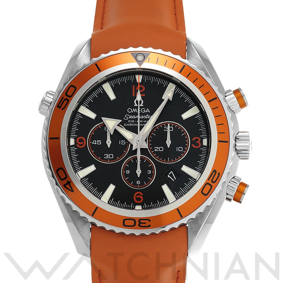 シーマスター プラネットオーシャン 600 コーアクシャル クロノグラフ 2918.50.82 ブラック オメガ OMEGA メンズ 【中古】