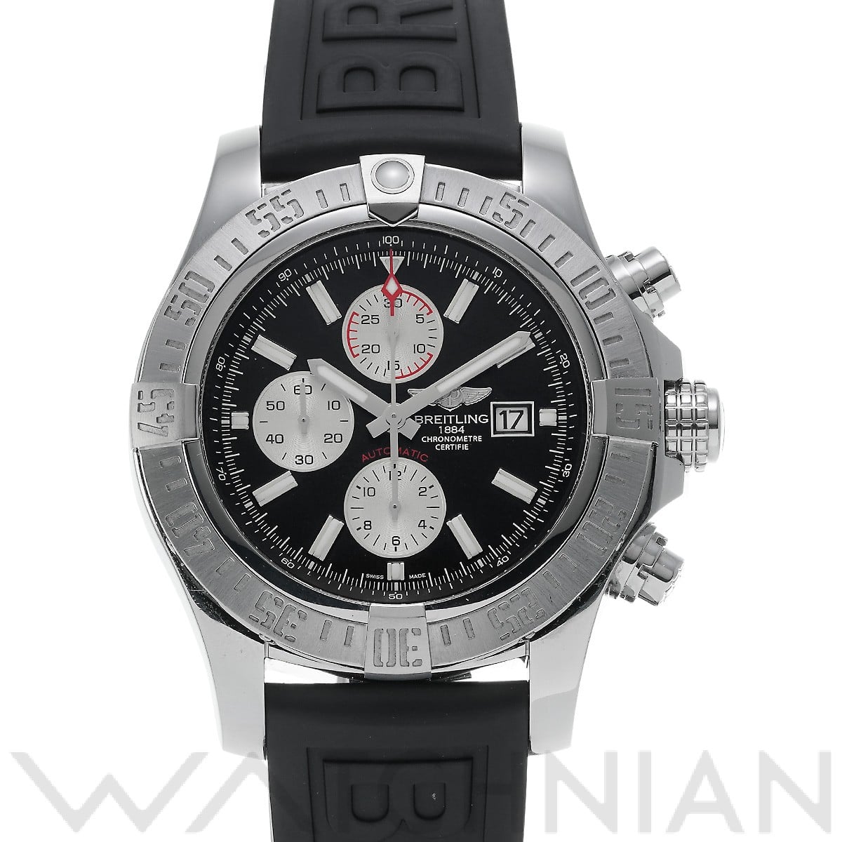 スーパーアベンジャー II A1337153/BC29 ブラック/シルバー ブライトリング BREITLING メンズ 【中古】