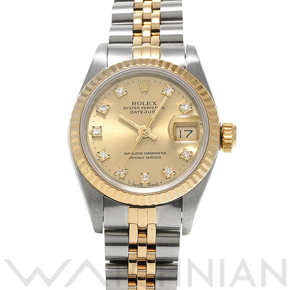 デイトジャスト 69173G L番(1990年頃製造) シャンパン/ダイヤモンド ロレックス ROLEX レディース 【中古】
