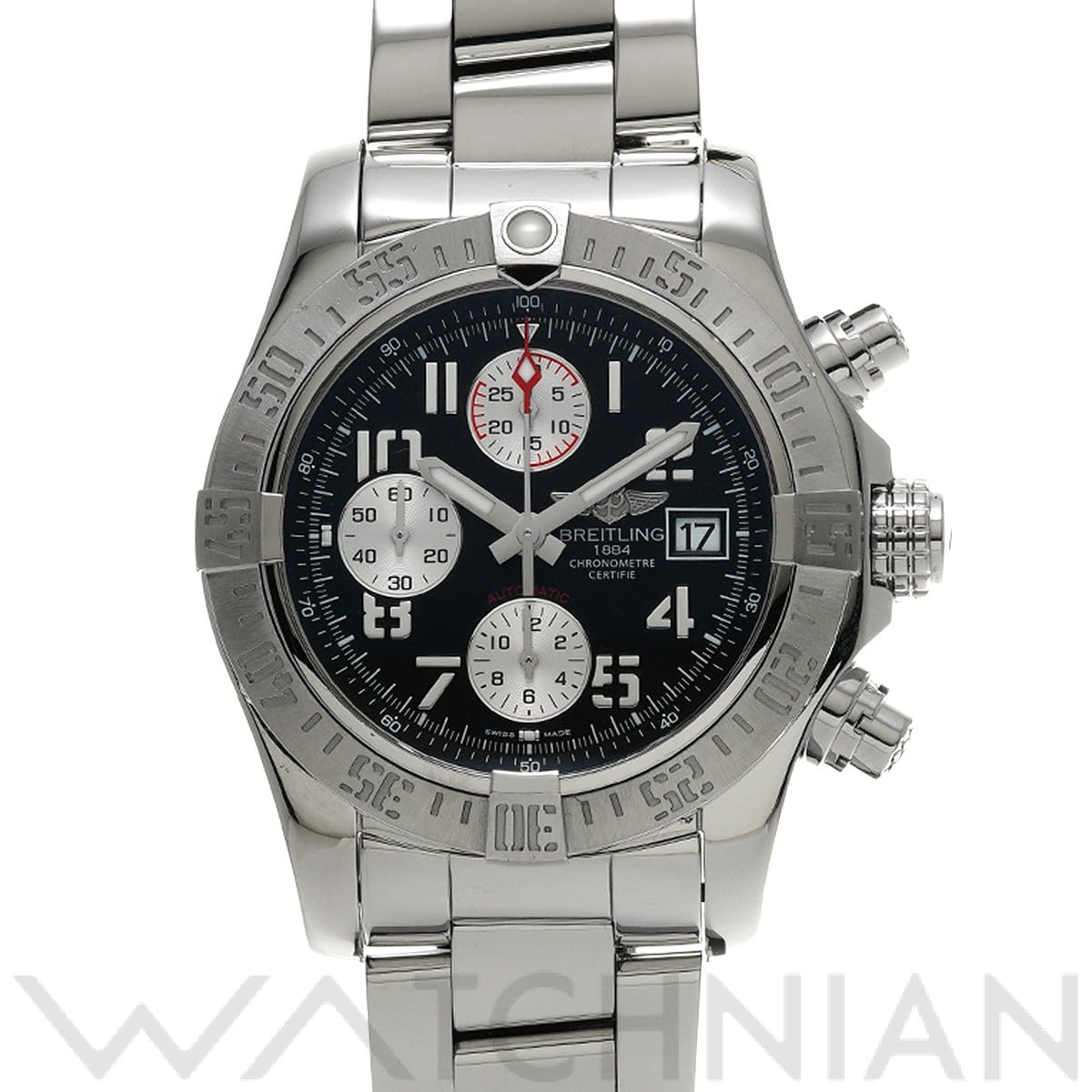 ブライトリング / BREITLING アベンジャーII A1338111/BC33 ブラック/シルバー メンズ 時計 【中古】【wristwatch】