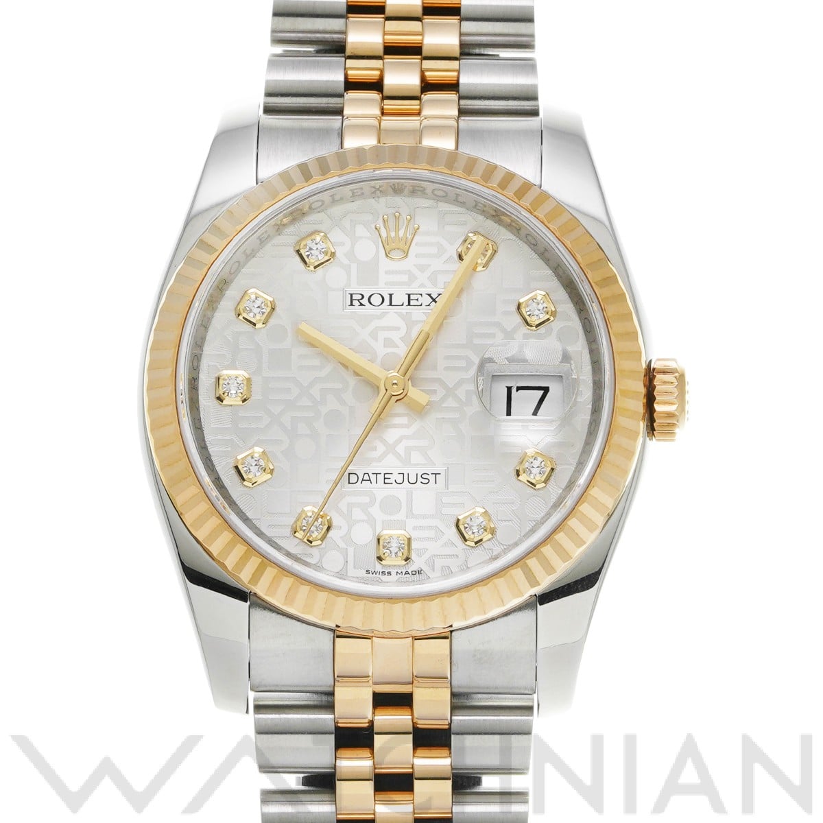 ロレックス デイトジャスト 36 116233G シルバーコンピュータ/ダイヤモンド メンズ 時計 【中古】【wristwatch】