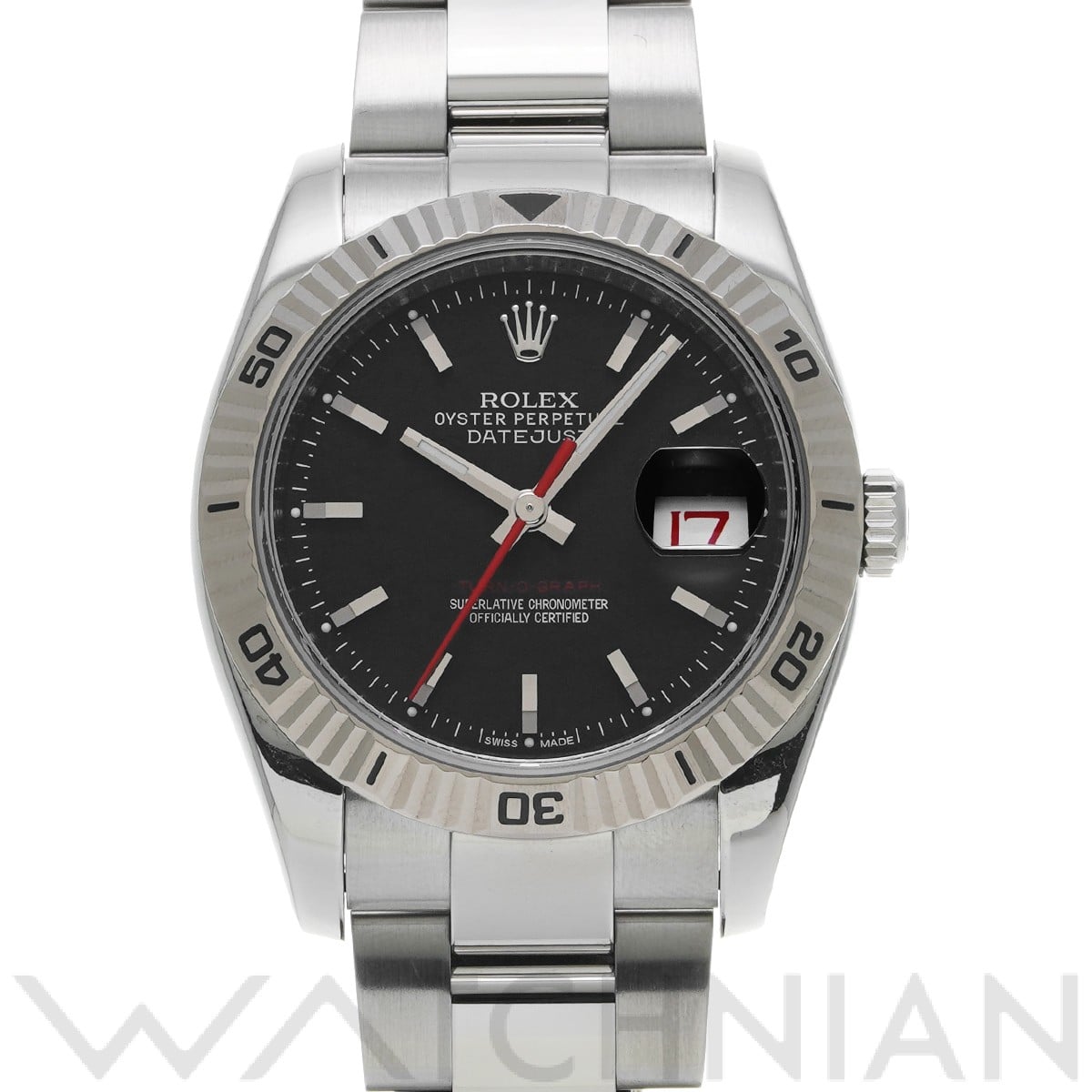 ロレックス デイトジャスト ターノグラフ 116264 ブラック メンズ 時計 【中古】【wristwatch】