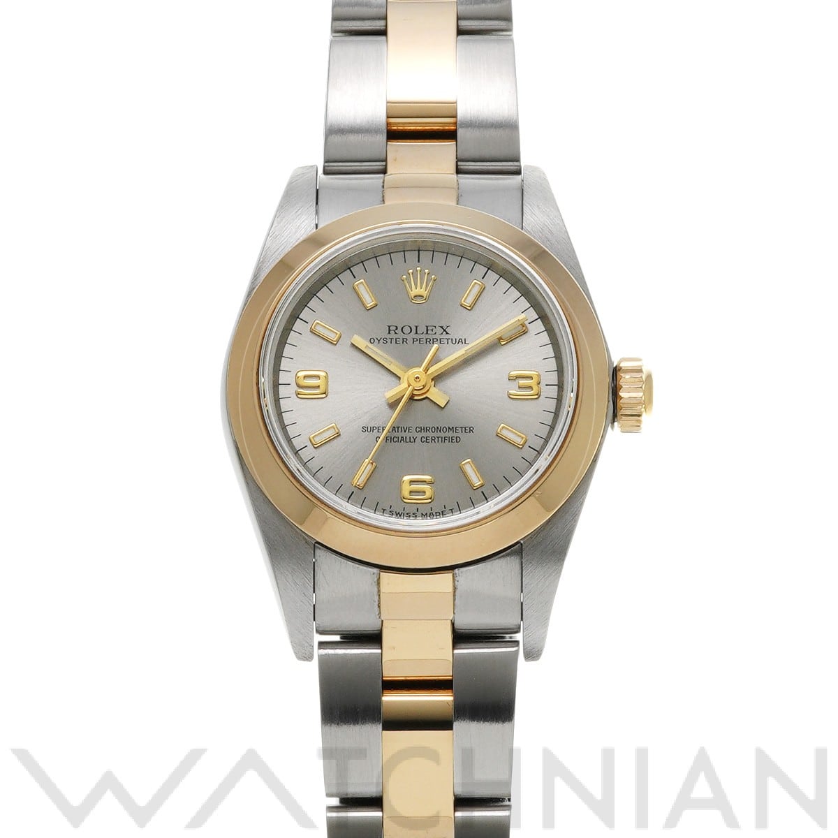 オイスターパーペチュアル 76183 A番(1999年頃製造) グレー ロレックス ROLEX レディース 【中古】