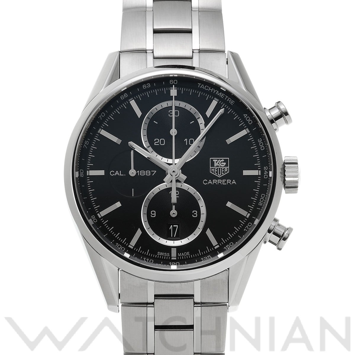 タグ ホイヤー / TAG HEUER カレラ キャリバー1887 クロノグラフ CAR2110.BA0724 ブラック メンズ 時計 【中古】【wristwatch】
