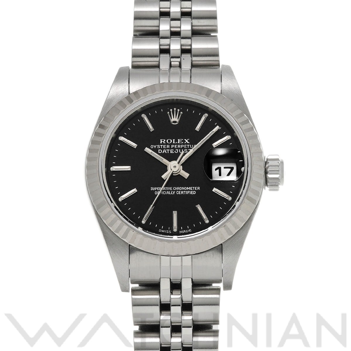 ロレックス デイトジャスト 79174 ブラック レディース 時計 【中古】【wristwatch】