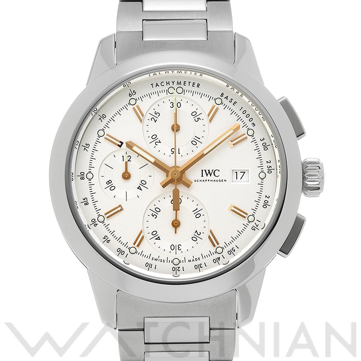 IWC インヂュニア クロノグラフ IW380801 シルバーメッキ メンズ 時計 【中古】【wristwatch】
