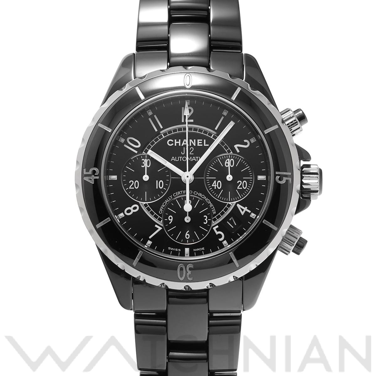 シャネル / CHANEL J12 クロノグラフ 41MM H0940 ブラックラッカー メンズ 時計 【中古】【wristwatch】