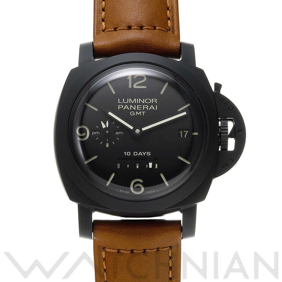 ルミノール 1950 10デイズ GMT PAM00335 Q番(2014年製造) ブラック パネライ PANERAI メンズ 【中古】