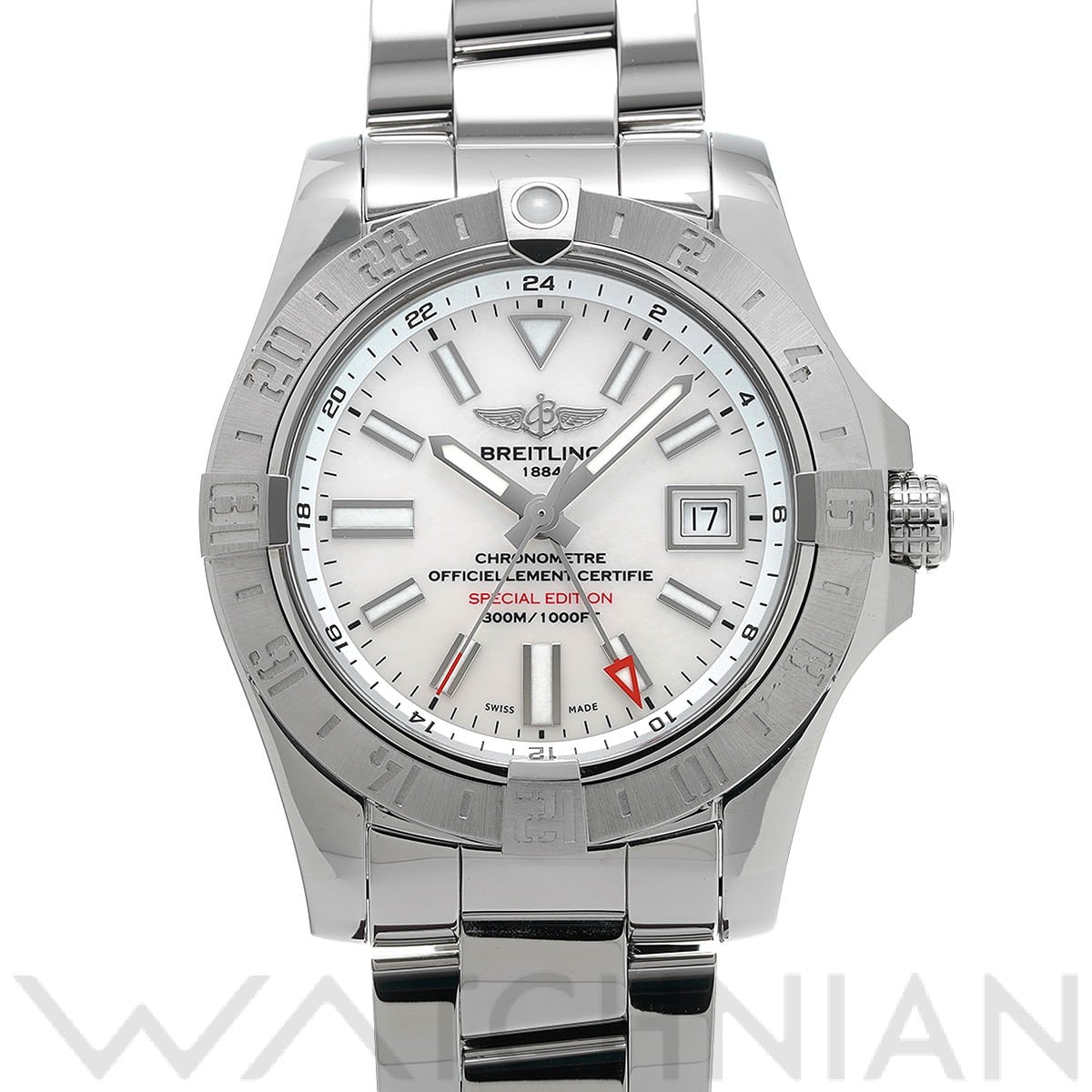 ブライトリング / BREITLING アベンジャーII GMT マザーオブパール A3239011/A809 ホワイトシェル メンズ 時計 【中古】【wristwatch】