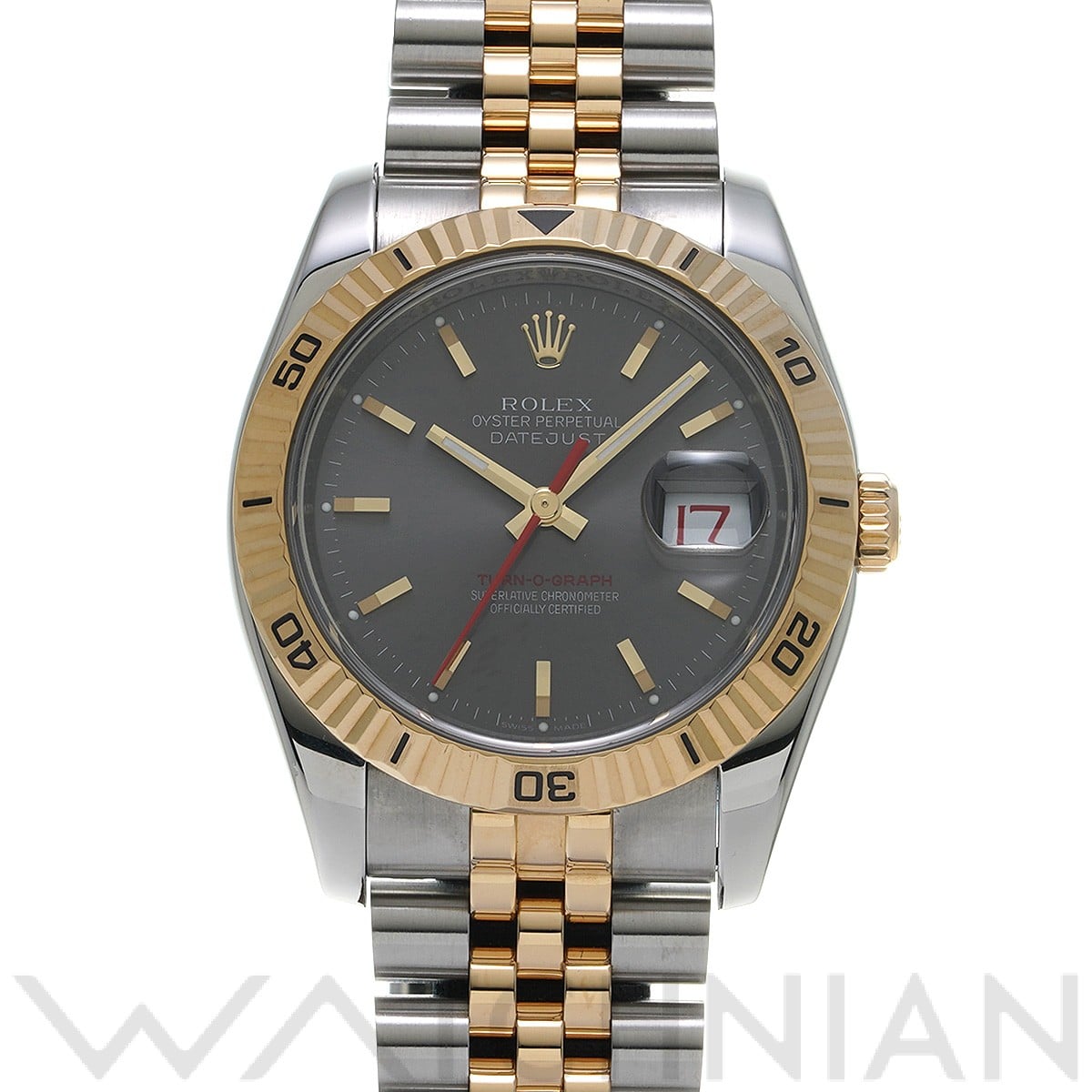 ロレックス デイトジャスト ターノグラフ 116263 グレー メンズ 時計 【中古】【wristwatch】