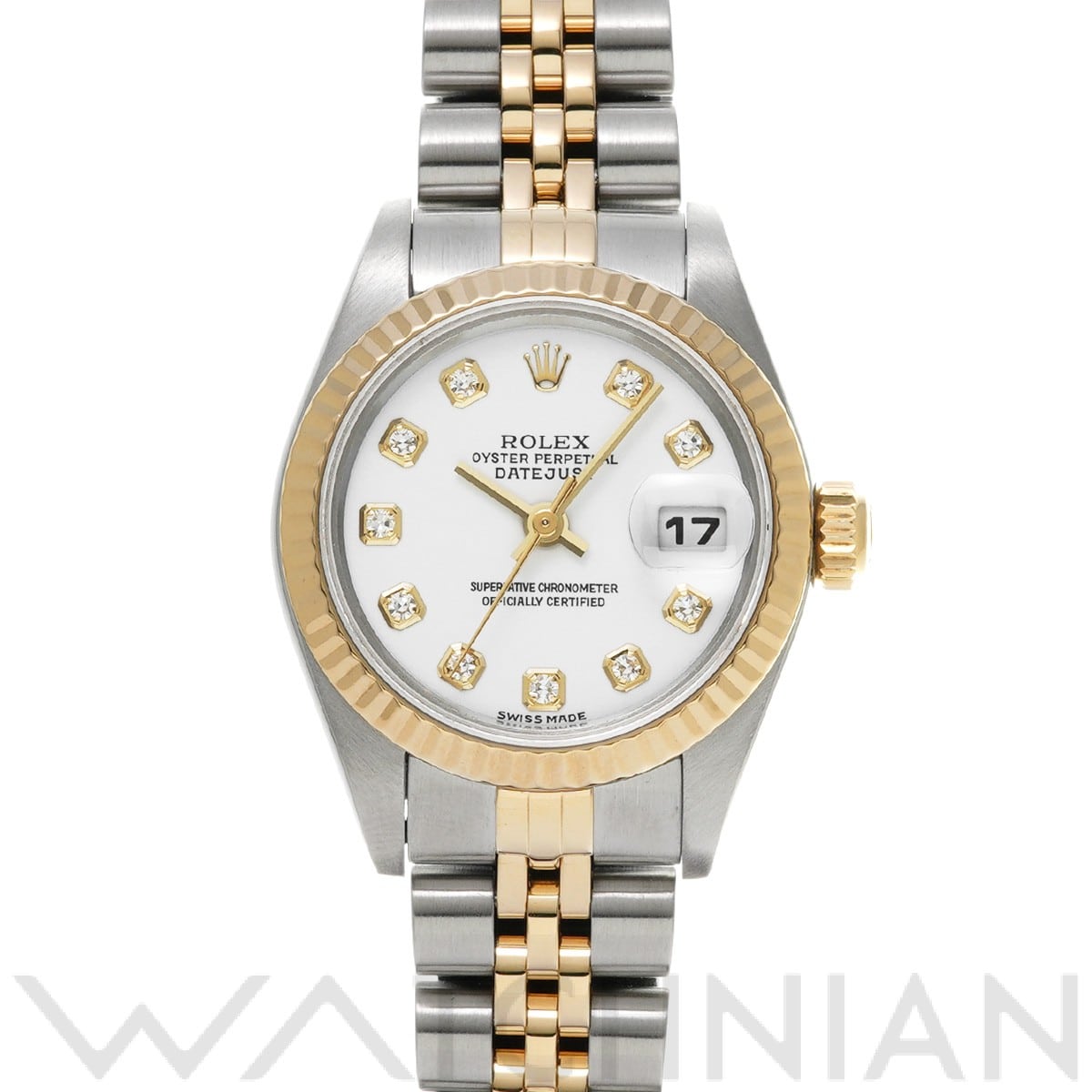 ロレックス デイトジャスト 79173G ホワイト/ダイヤモンド レディース 時計 【中古】【wristwatch】